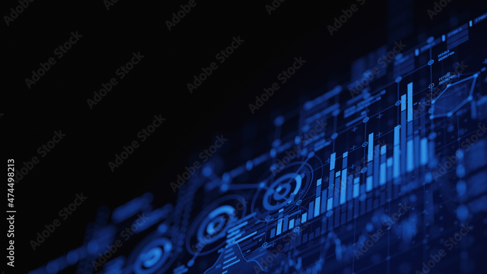 Poster financial data document graph chart report statistic marketing research development planning managem
