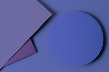 Abstract monochrome creative paper texture background. Minimal geometric shapes and lines in purple...