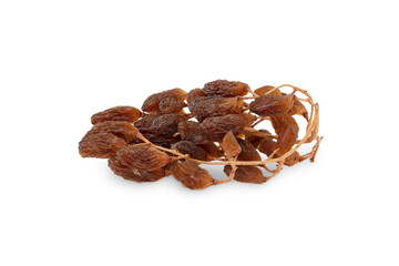 Sultana Isolated Fruit with white background cut out shadow clipping path