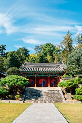 Fototapeta na wymiar Gwangju Hyanggyo, Korean traditional architecture in Gwangju, Korea