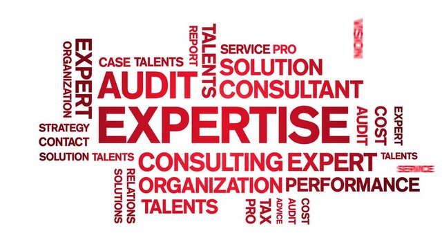 Expertise animated tag word cloud;text design animation kinetic typography seamless loop.