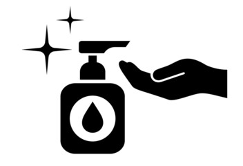 Hand sanitizer vector icon