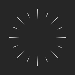 Radial light effect, vector design element