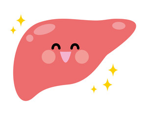 肝臓　キャラクター　笑顔