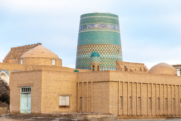 The Kalta Minor minaret, Ichan Kala (or Itchan Qala is walled inner town of the city of Khiva, a...