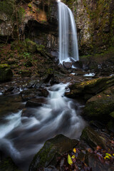 Fototapeta na wymiar Melincourt waterfall in Resolven