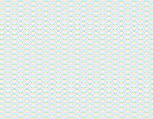 青海波模様　複数色の和風背景素材