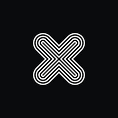 Initial letter X or alphabet X. Vector logo design