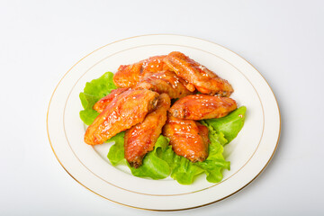 A plate of Orleans grilled chicken wings