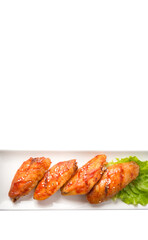 A plate of Orleans grilled chicken wings