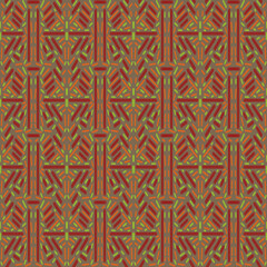 Ethnic seamless hand-drawn pattern. Beautiful red and yellow ornament. Oriental motifs.Design of background, fabric, textile, wallpaper, template.