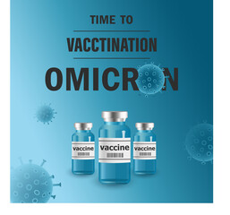 Omicron.  Coronavirus Bacteria, new strain. No Infection and Stop Coronavirus . Deadly type of virus 2019-nCoV.