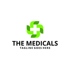 Obraz premium Abstract illustration Cool minimal health logo brand icon symbol and visual identity for healthcare company