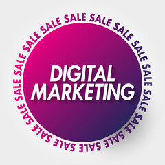 Digital Marketing word cloud, business concept background