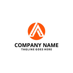 Abstract Illustration of Initial Letter A Logo With Dots Can be Used for Business and Technology Logos. Vector Logo Design Template Elements