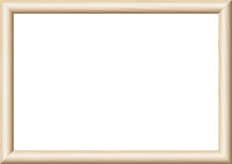 木製の額縁　かまぼこ型の断面のフレーム　ナチュラル