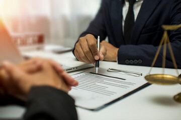 Business and lawyers discussing contract papers  Consultation and legal concepts, lawyers, 