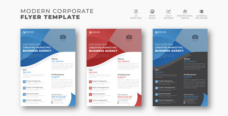 modern corporate business poster flyer pamphlet leaflet brochure book cover design layout in A4 template, vector illustrator creative organic and geometric flye on white and dark background.