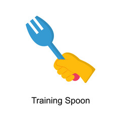 Training Spoon Vector illustration in flat style. Pediatrics symbol in EPS file.