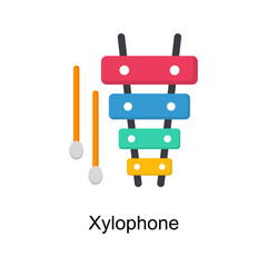 Xylophone Vector illustration in flat style. Pediatrics symbol in EPS file.