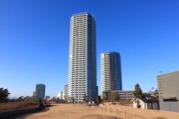 摩天楼。二子玉川駅の構想ビル群。