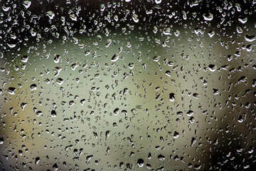 surreal texture of drops after rain