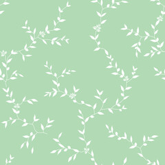 seamless pattern of branches and leaves