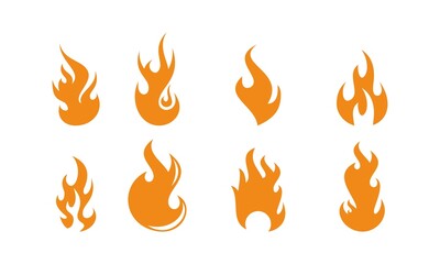 hot fire set template vector