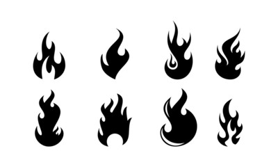 set fire package logo vector