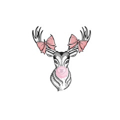 Fototapeta premium Crazy creative animal design with accessories 
