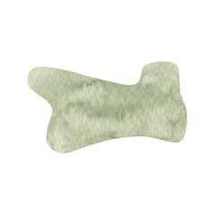 Boho watercolor clipart texture. Green abstract shapes for home decor and invitations, earth colors