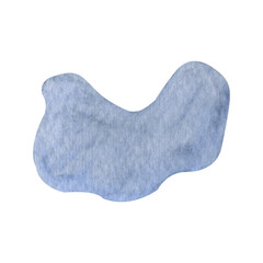 Boho watercolor clipart texture. Blue abstract shapes for home decor and invitations, earth colors