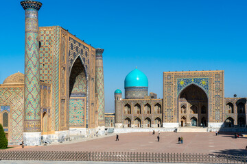 Uzbekistan, Samarkand, the famous Registan Square.