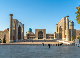 Uzbekistan, Samarkand, the famous Registan Square.