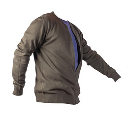 men's bomber jacket and t-shirt isolated on a white background. fashionable casual wear