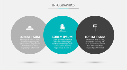 Set Fruit tree, Farmer worker hat and Wooden axe. Business infographic template. Vector
