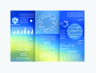 Naklejka premium Cards for business data visualization