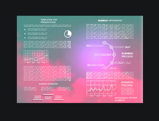 Obraz premium Cards for business data visualization