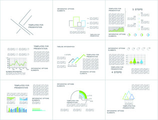 Infographic elements for annual reports