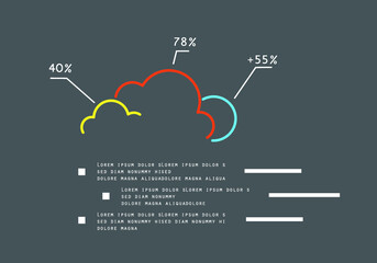 Obraz premium Templates for business data visualization