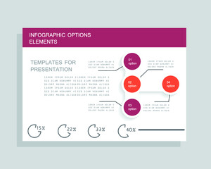 Elements for business data visualization, Modern infographic design