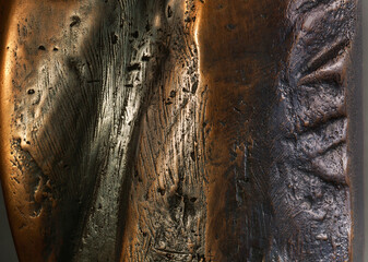 Metal texture with irregularities, bronze statue close-up,high resolution - 474521037