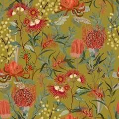 Wandcirkels aluminium Floral seamless pattern. © Galina Trenina