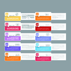 Elements for business data visualization, Modern infographic design, vector set templates