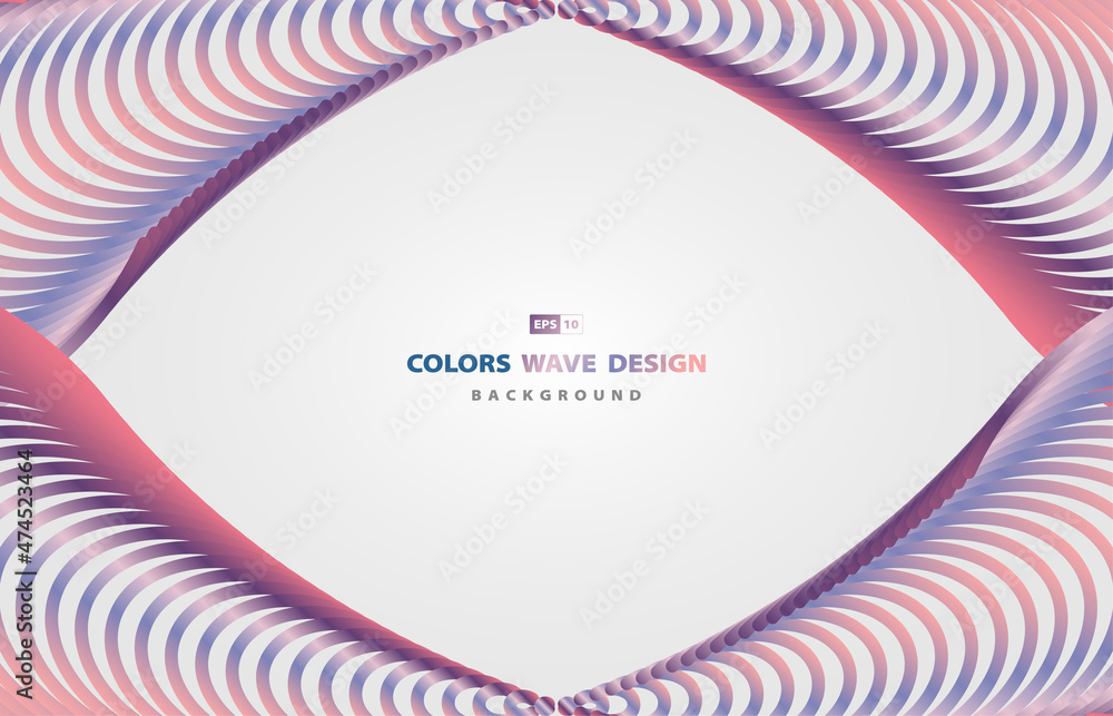 Poster abstract colorful gradient purple lines template overlapping design. copy space of text design decor