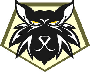 Black panther vector logo squad 