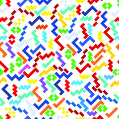 minimal background. Seamless pattern 80's - 90's years memphis design . vector illustration .