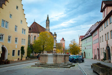 Fototapeta na wymiar Germany, Rothenburg, fairy tale town, old streets, markets, squares