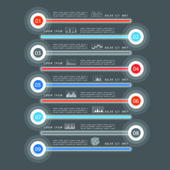 Elements for business data visualization, Modern infographic design