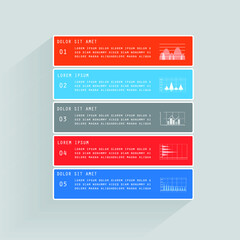 Elements for business data visualization, Modern infographic design